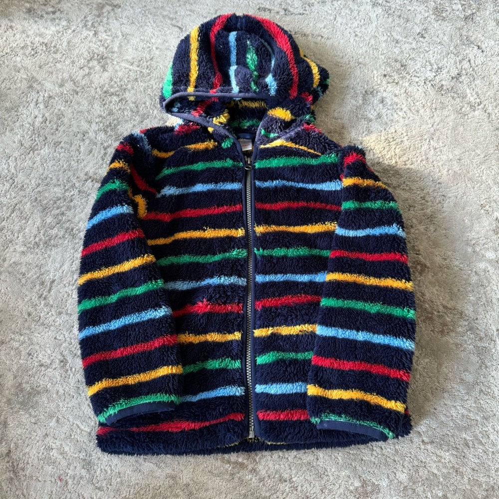 Hanna Anderson Striped Fuzzy Sweater
